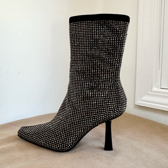 Steve Madden Shoes - Steve Madden Vakay Rhinestone Booties Bling 6.5 Stiletto Heel Boots
